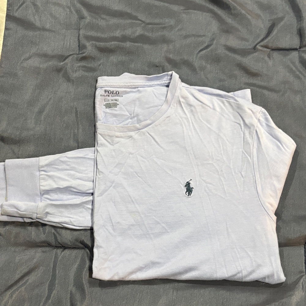 Polo by Ralph Lauren Men's Light Blue Long Sleeve Shirt